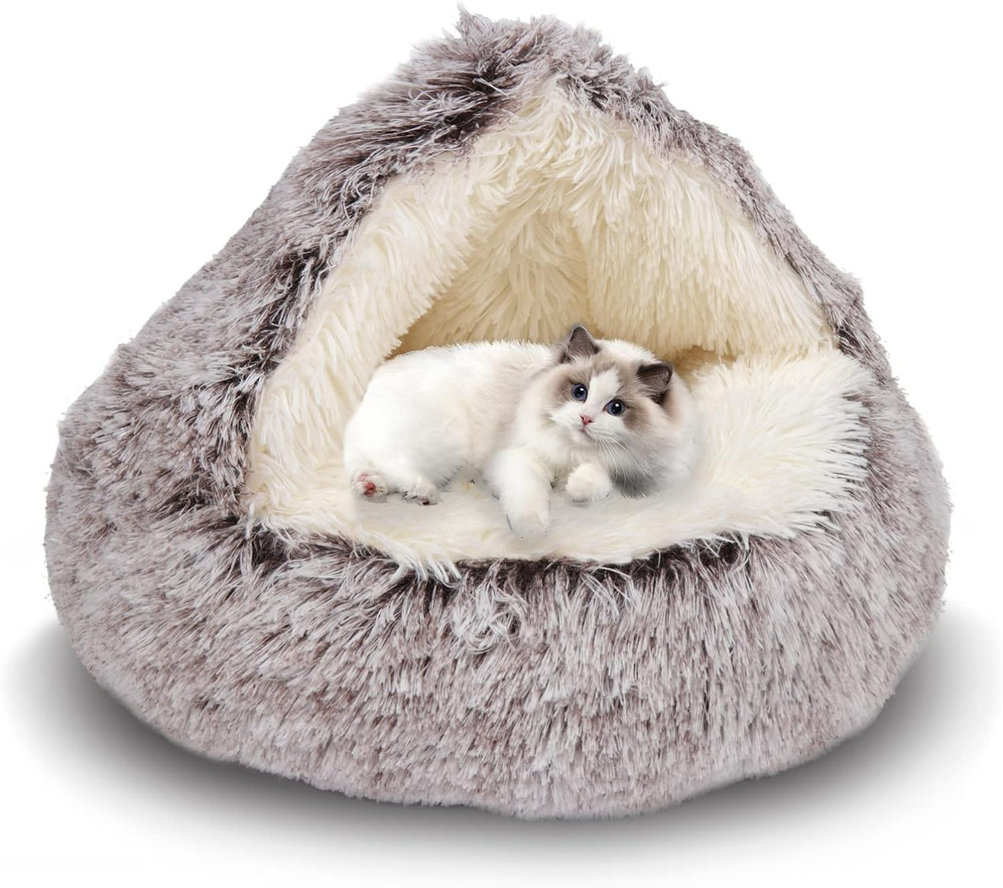 CozyFluff Premium Pet Cave Bed