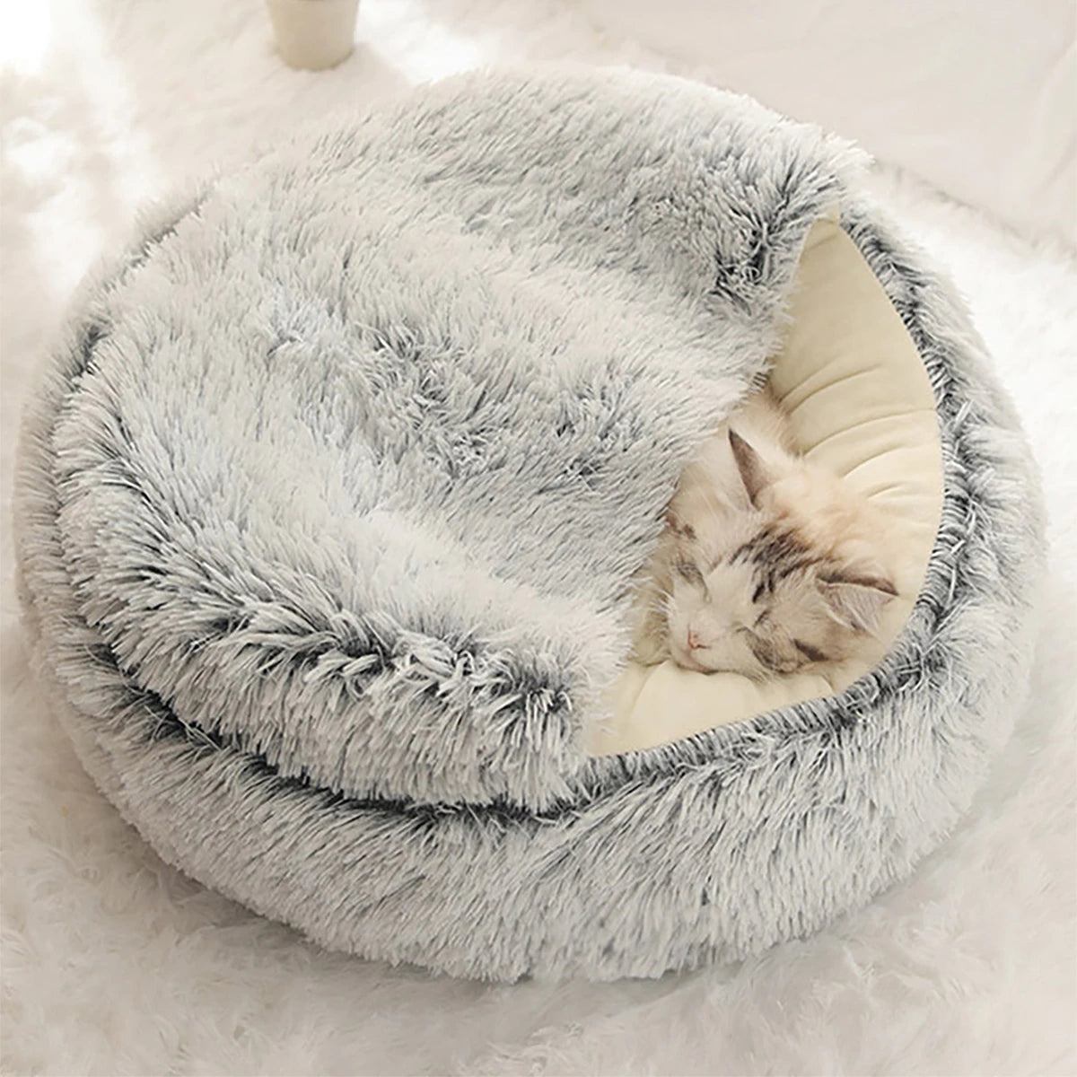 CozyFluff Premium Pet Cave Bed