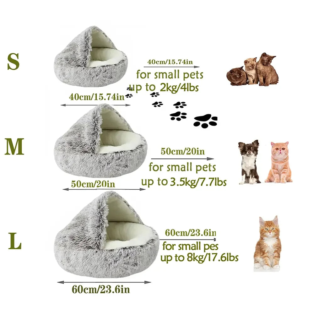 CozyFluff Premium Pet Cave Bed